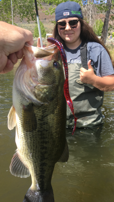 Photo of Bass Caught by Emmie with Mister Twister  in Washington