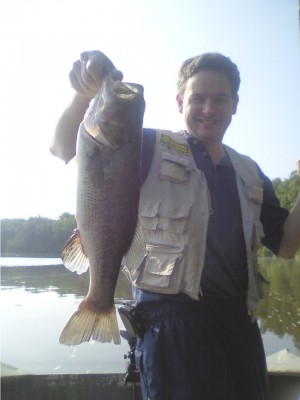 Photo of Bass Caught by Nicholas with Mister Twister Ribbon Tail in Virginia