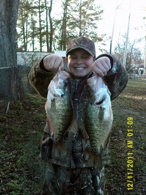 Photo of Crappie Caught by JACOB  with Mister Twister Sassy Shad® in Arkansas