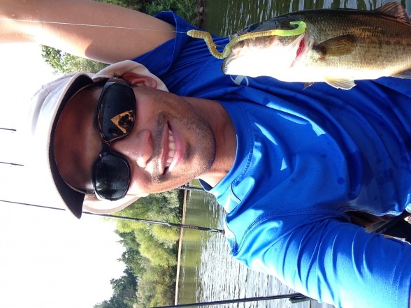 Photo of Bass Caught by Lazaro with Mister Twister 6