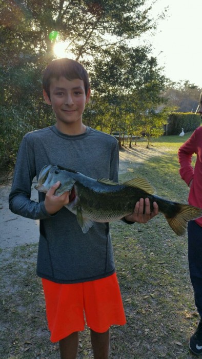 Photo of Bass Caught by Ethan And Gary with Mister Twister 4