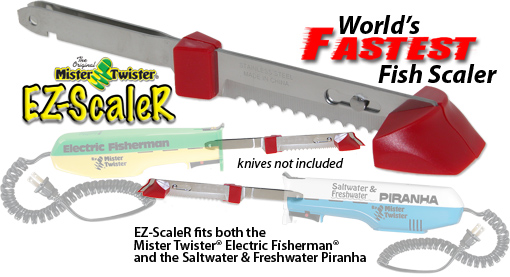 Mister Twister EZ-ScaleR - Fits both Mister Twister Piranha Fillet Knife and Electric Fisherman