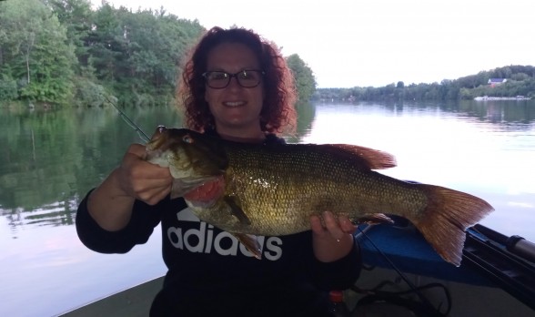 Photo of Bass Caught by Kaylee with Mister Twister Jigs in Michigan
