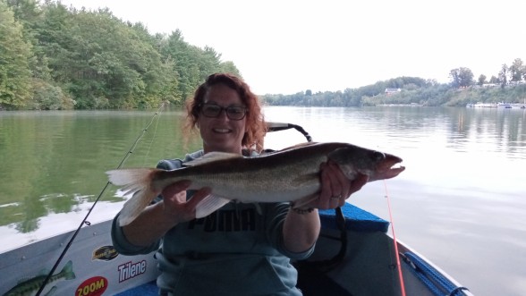 Photo of Walleye Caught by Kaylee with Mister Twister Jigs in Michigan