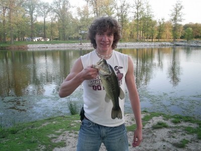 Photo of Bass Caught by Sam with Mister Twister Twister Classic Thunderworm in Illinois