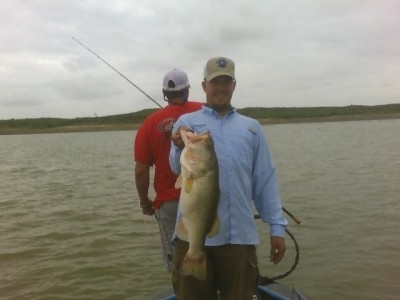 Photo of Bass Caught by Justin with Mister Twister Ribbon Tail in Texas