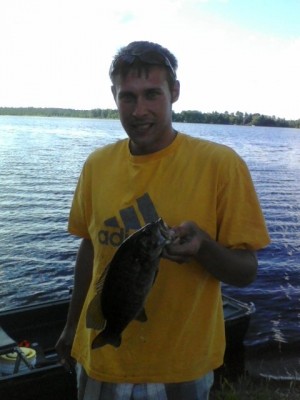 Photo of Bass Caught by Derrick with Mister Twister  in Wisconsin