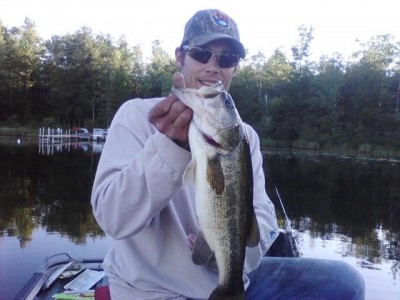 Photo of Bass Caught by Derrick with Mister Twister 5