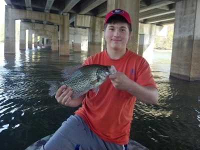 Photo of Crappie Caught by Brandon with Mister Twister 1⅛