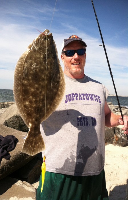 Photo of Flounder Caught by John with Mister Twister  in New Jersey