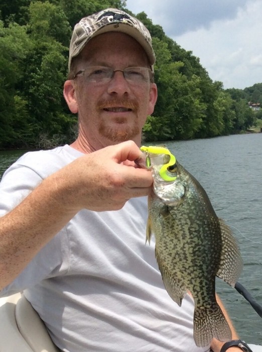 Photo of Crappie Caught by Tim with Mister Twister 3