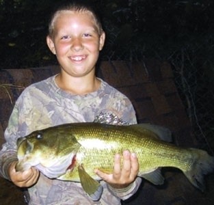 Photo of Bass Caught by Kyle with Mister Twister 4