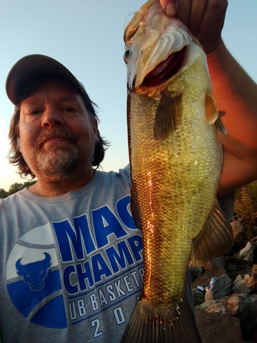 Photo of Bass Caught by Colin with Mister Twister 10