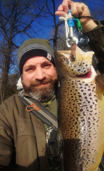 Photo of Trout Caught by Sam with Mister Twister 4