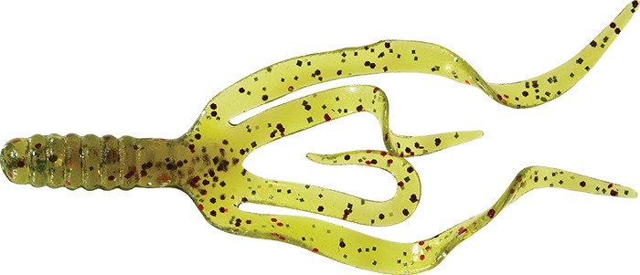 double spinner fishing lures CJ'S Small Tandem Silicone and a stainless steel shaft Double Cowgirl 10 in Black/Green/Pearl/Green