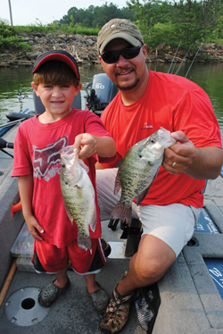 Nathan and Brad with their Whitehead Crappies